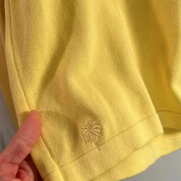Lilly Pulitzer Vintage Yellow 100% Cotton V Neck Sweater size XS Natural Fibers - Picture 7 of 8